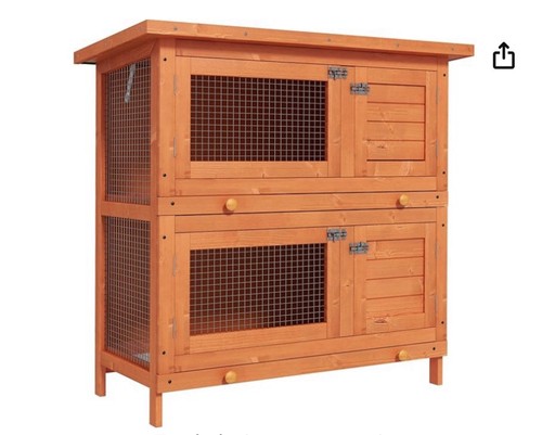 Pawhut rabbit hutch guinea - pawhut, hutch,