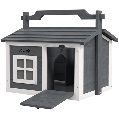 Pawhut rabbit hutch cat - rabbit, hutch,