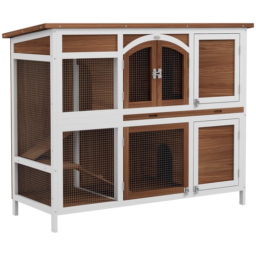 Pawhut rabbit hutch - pawhut,
