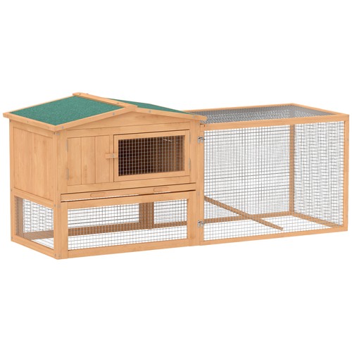 Pawhut rabbit hutch guinea - rabbit,