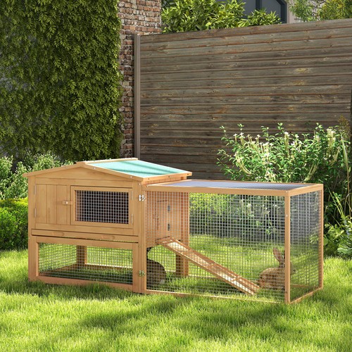 Rabbit hutch wooden guinea - rabbit,
