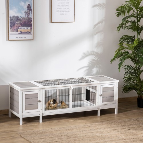 Wooden rabbit hutch guinea - rabbit,
