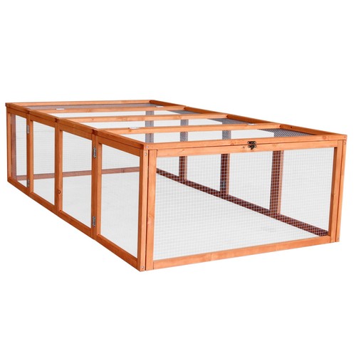 Wooden rabbit run guinea - rabbit,