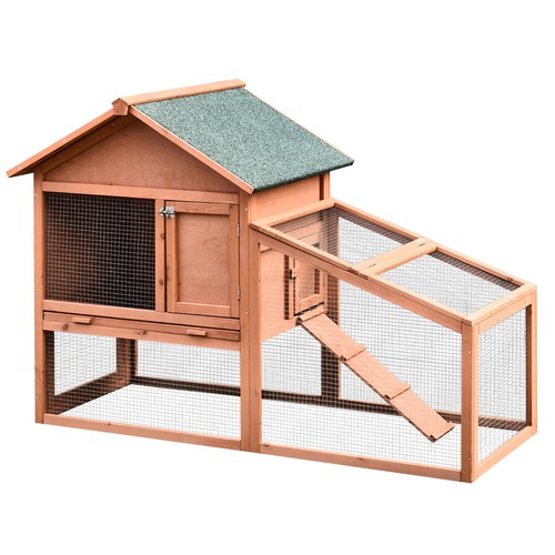 Pawhut rabbit hutch tier - rabbit, hutch,