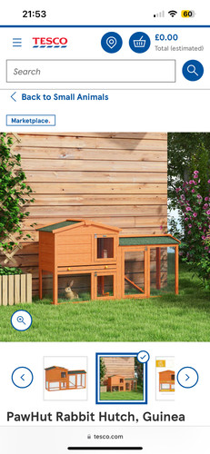 Pawhut rabbit hutch with built - hutch,