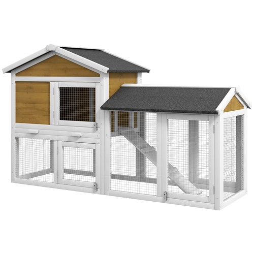 Pawhut rabbit hutch guinea - hutch,,