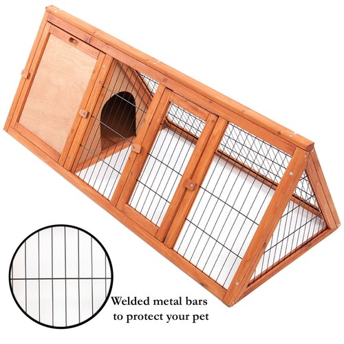 Wooden rabbit guinea pig hutch - wooden,