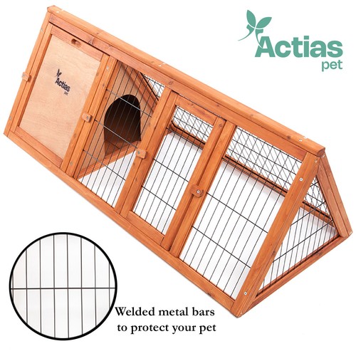Wooden rabbit guinea pig hutch - rabbit,
