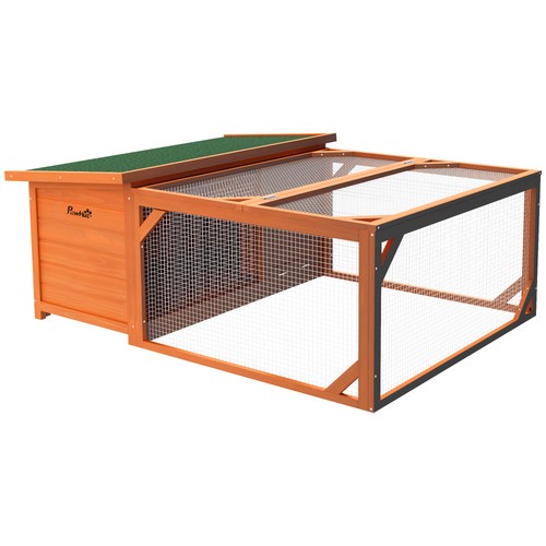 Pawhut rabbit hutch guinea - pawhut, hutch,