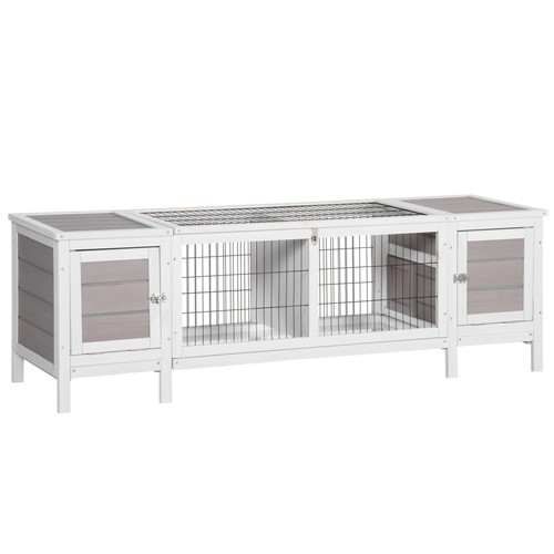 Pawhut rabbit hutch guinea - pawhut,