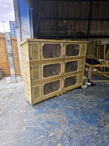Wooden tier rabbit hutch - rabbit,