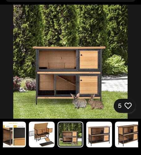 Pawhut rabbit hutch guinea - pawhut,