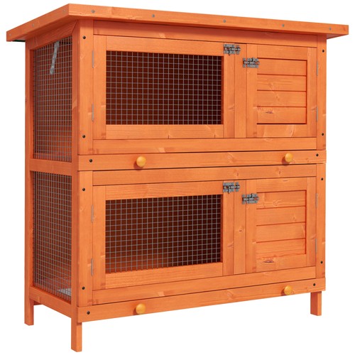 Pawhut rabbit hutch - rabbit, hutch,