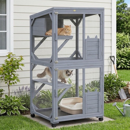 Cat pet hutch indoor outdoor - pet,