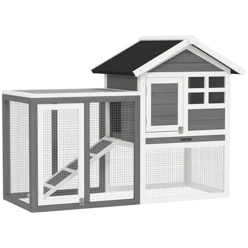 Pawhut rabbit hutch - pawhut, hutch,