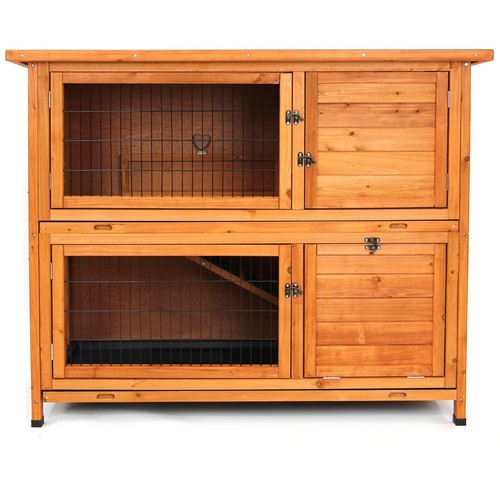 Wooden bunny rabbit - wooden, hutch