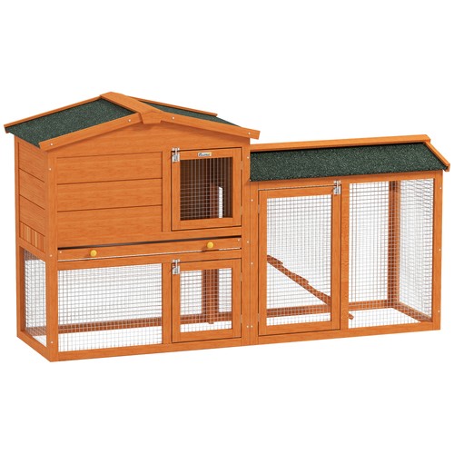 Pawhut rabbit hutch - pawhut, guinea
