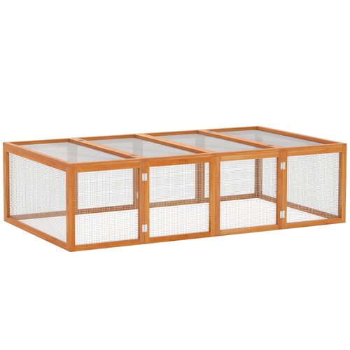 Pawhut rabbit hutch cage - hutch,