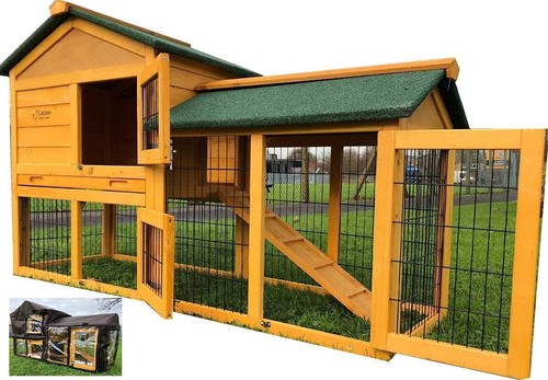 5ft outdoor rabbit hutch - outdoor,