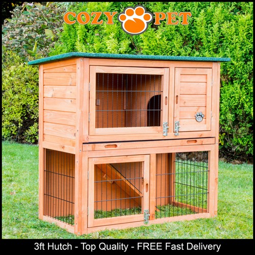 Rabbit hutch 3ft cozy pet - rabbit,