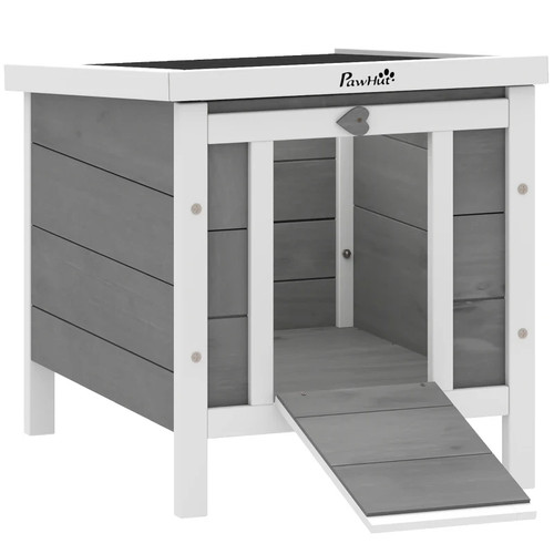 Wooden rabbit hutch outdoor - rabbit,